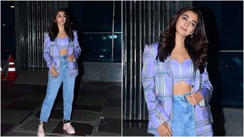 Pooja looked pretty in this ensemble. (HT Photos/Varinder Chawla) Pooja looked pretty in this ensemble. (HT Photos/Varinder Chawla)