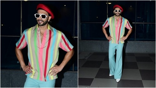 Ranveer posed for the cameras. (HT Photos/Varinder Chawla) Ranveer posed for the cameras. (HT Photos/Varinder Chawla)