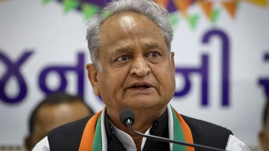 Ashok Gehlot asserted Congress' win in the next assembly election in the state after his party marked the completion of four years of government on Sunday.(PTI) Ashok Gehlot asserted Congress' win in the next assembly election in the state after his party marked the completion of four years of government on Sunday.(PTI)