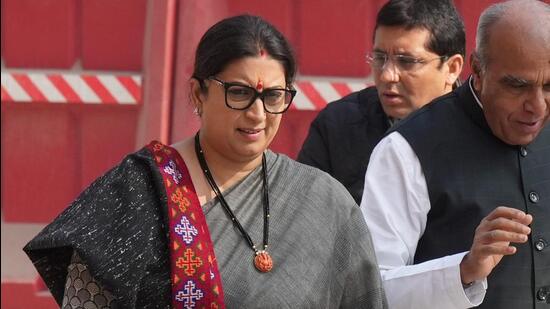 Union minister Smriti Irani. (PTI) Union minister Smriti Irani. (PTI)