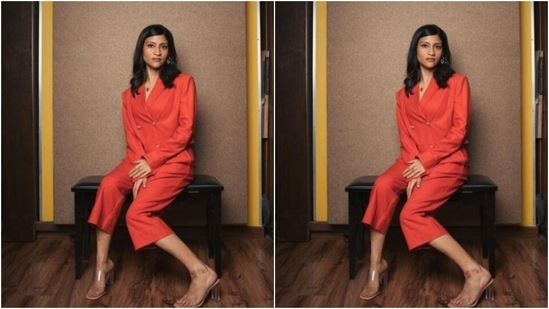 Konkona’s pantsuit diaries are getting better by the day. The actor, a few days back, picked an orange pantsuit and looked ravishing.&nbsp;(Instagram/@konkona)