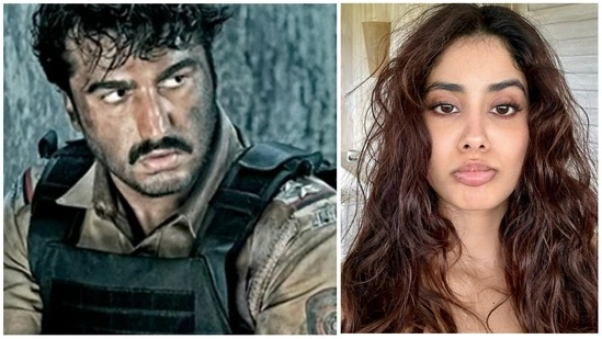 Janhvi Kapoor has reacted to Arjun Kapoor's Kuttey trailer. 