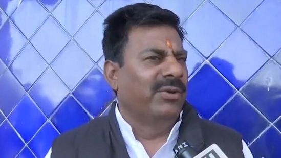 Madhya Pradesh BJP MLA Rameshwar Sharma (Credit: ANI/Twitter)