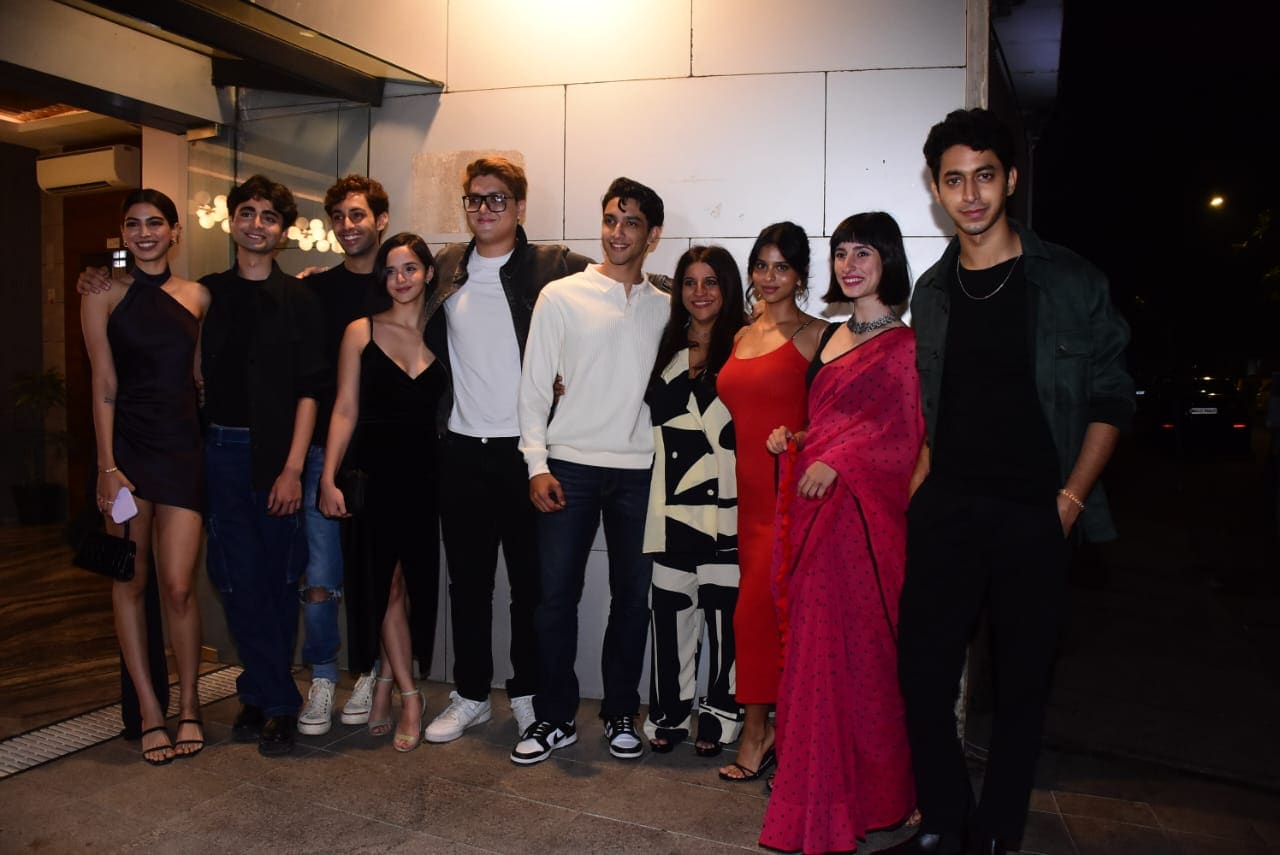The Archies team at the party. (Varinder Chawla)