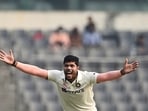 India's Umesh Yadav appeals successfully for the Leg Before Wicket (LBW) decision of Bangladesh's Nurul Hasan (not pictured) during the first day of the second cricket Test match between Bangladesh and India at the Sher-e-Bangla National Cricket Stadium in Dhaka on December 22, 2022. (Photo by Munir uz ZAMAN / AFP) India's Umesh Yadav appeals successfully for the Leg Before Wicket (LBW) decision of Bangladesh's Nurul Hasan (not pictured) during the first day of the second cricket Test match between Bangladesh and India at the Sher-e-Bangla National Cricket Stadium in Dhaka on December 22, 2022. (Photo by Munir uz ZAMAN / AFP)