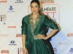 Gauahar Khan arrives at Filmfare OTT Awards on Wednesday. (Varinder Chawla) Gauahar Khan arrives at Filmfare OTT Awards on Wednesday. (Varinder Chawla)