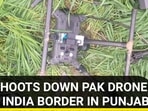 BSF SHOOTS DOWN PAK DRONE NEAR INDIA BORDER IN PUNJAB BSF SHOOTS DOWN PAK DRONE NEAR INDIA BORDER IN PUNJAB
