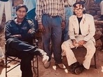 Ajay Devgn and Saif Ali Khan on sets of Kachche Dhaage. Ajay Devgn and Saif Ali Khan on sets of Kachche Dhaage.