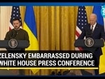 ZELENSKY EMBARRASSED DURING WHITE HOUSE PRESS CONFERENCE