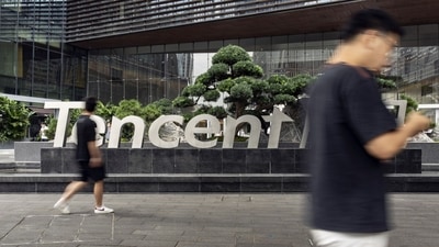 Signage at the Tencent Holdings Ltd. headquarters in Shenzhen, China. (Bloomberg) Signage at the Tencent Holdings Ltd. headquarters in Shenzhen, China. (Bloomberg)