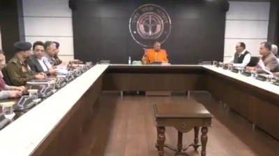 Chief Minister Yogi Adityanath chairs high-level meeting with officials on Covid-19 situation (ANI Photo) Chief Minister Yogi Adityanath chairs high-level meeting with officials on Covid-19 situation (ANI Photo)