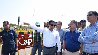 Chief minister Pramod Sawant inspected the functioning of the new Zuari Bridge on Thursday (Twitter/@goacm)