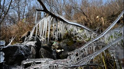 Icicles around a water pipe on a cold morning in Srinagar on Thursday. Srinagar recorded this season’s lowest temperature so far during the night at minus 5.5 degrees. (Waseem Andrabi/HT) Icicles around a water pipe on a cold morning in Srinagar on Thursday. Srinagar recorded this season’s lowest temperature so far during the night at minus 5.5 degrees. (Waseem Andrabi/HT)