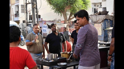 Rahul Srivastava (in black T-shirt) with actor Kumud Mishra during shooting of their film in Jaipur ((file photo)) Rahul Srivastava (in black T-shirt) with actor Kumud Mishra during shooting of their film in Jaipur ((file photo))