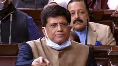 Union minister of commerce and industry Piyush Goyal apologizes withdrew his remark against RJD MP Manoj Jha (Twitter Photo)