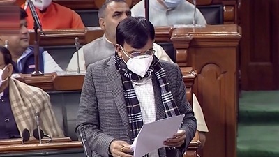 Union Health Minister Mansukh Mandaviya speaks in the Lok Sabha during the Winter Session of Parliament, in New Delhi Union Health Minister Mansukh Mandaviya speaks in the Lok Sabha during the Winter Session of Parliament, in New Delhi
