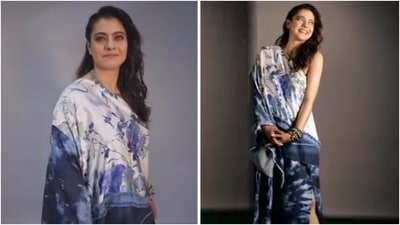 Kajol's icy satin kaftan gown is the best way to walk into the Christmas season (Instagram/@kajol) Kajol's icy satin kaftan gown is the best way to walk into the Christmas season (Instagram/@kajol)