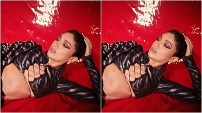 Styled by Rhea Kapoor and Manisha Melwani, Bhumi wore her tresses into a clean bun with a middle part as she posed for the pictures. (Instagram/@bhumipednekar) Styled by Rhea Kapoor and Manisha Melwani, Bhumi wore her tresses into a clean bun with a middle part as she posed for the pictures. (Instagram/@bhumipednekar)