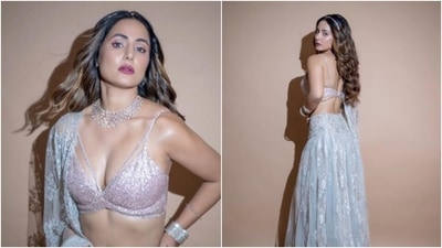 Hina Khan is on a spree of making us drool. The actor, who is known for her sartorial sense in fashion, is known for carrying a casual ensemble with the same poise and comfort of that of a ethnic attire. Hina, a day back, shared a slew of pictures of herself decked up in a stunning lehenga and gave us fashion goals for the upcoming festive season. (Instagram/@realhinakhan) Hina Khan is on a spree of making us drool. The actor, who is known for her sartorial sense in fashion, is known for carrying a casual ensemble with the same poise and comfort of that of a ethnic attire. Hina, a day back, shared a slew of pictures of herself decked up in a stunning lehenga and gave us fashion goals for the upcoming festive season. (Instagram/@realhinakhan)