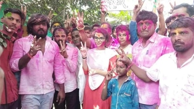 Asked about her plans as sarpanch for the development of the village, Shinde said her main focus will be to address the issues of women and make them stand on their feet. (@uniquetimesorg)