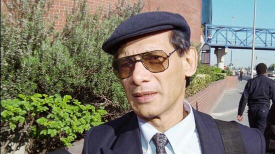 Charles Sobhraj leaves a court in Paris on April 8, 1997. (AFP)