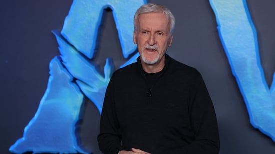 James Cameron at the premiere of Avatar; The Way of Water