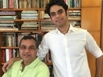 Aditya Rawal with father Paresh Rawal in an old pic. Aditya Rawal with father Paresh Rawal in an old pic.