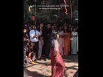 Girl dancing to Saami Saami in saree and heels.