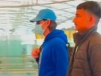 Mahesh Babu and Namrata Shirodkar at airport. Mahesh Babu and Namrata Shirodkar at airport.