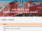 RRB Group D Mumbai result released at www.rrbmumbai.gov.in RRB Group D Mumbai result released at www.rrbmumbai.gov.in