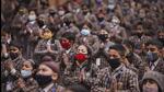 Students in a Jammu school wear masks as a precautionary measure against Covid on Friday. (PTI) Students in a Jammu school wear masks as a precautionary measure against Covid on Friday. (PTI)