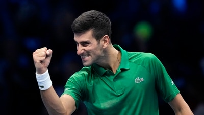 Serbia's Novak Djokovic celebrates (AP) Serbia's Novak Djokovic celebrates (AP)