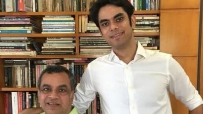 Aditya Rawal with father Paresh Rawal in an old pic. Aditya Rawal with father Paresh Rawal in an old pic.
