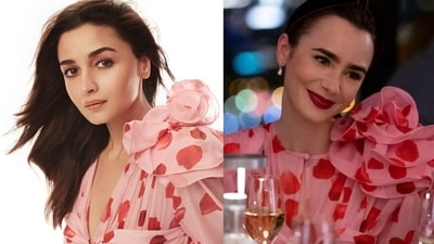 Fans compared Alia Bhatt's KWK dress with Lily Collins' Emily in Paris season 3 look. Fans compared Alia Bhatt's KWK dress with Lily Collins' Emily in Paris season 3 look.