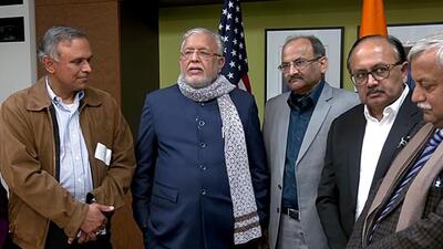 An Uttar Pradesh government delegation led by finance minister Suresh Khanna in California. (ANI Photo) An Uttar Pradesh government delegation led by finance minister Suresh Khanna in California. (ANI Photo)