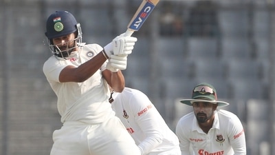 India' Shreyas Iyer plays a shot during the second day of the second cricket test match between Bangladesh and India, in Dhaka, Bangladesh, Friday, Dec. 23, 2022. (AP) India' Shreyas Iyer plays a shot during the second day of the second cricket test match between Bangladesh and India, in Dhaka, Bangladesh, Friday, Dec. 23, 2022. (AP)