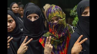 Caught in the crossfire between prevailing majoritarianism and the need to defend minority rights, Muslim women bear a double burden. For how much longer will they be excluded from the gains won by other Indian women, gains promised by the principles of a modern Constitution? (PTI)