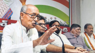 Former Madhya Pradesh chief minister and senior AICC leader Digvijay Singh was deputed by the high command to resolve the crisis in the Telangana Congress. (PTI) Former Madhya Pradesh chief minister and senior AICC leader Digvijay Singh was deputed by the high command to resolve the crisis in the Telangana Congress. (PTI)