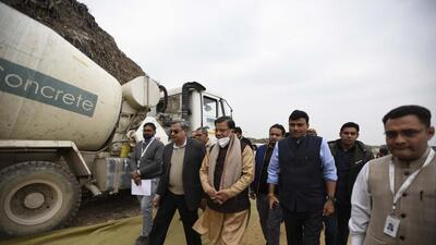 Gurugram, India-December 23, 2022: Haryana Urban Local Bodies Minister, Dr. Kamal Gupta inaugurated the construction of the 25 MW capacity Waste-to-Energy Plant that will be set up on 10 acres of land in will be set up in Bandhwari waste treatment plant at Gurugram-Faridabad road, in Gurugram, India, on Friday, 23 December 2022. (Photo by Parveen Kumar/Hindustan Times)(Pic to go with Leena Dhankar's story) Gurugram, India-December 23, 2022: Haryana Urban Local Bodies Minister, Dr. Kamal Gupta inaugurated the construction of the 25 MW capacity Waste-to-Energy Plant that will be set up on 10 acres of land in will be set up in Bandhwari waste treatment plant at Gurugram-Faridabad road, in Gurugram, India, on Friday, 23 December 2022. (Photo by Parveen Kumar/Hindustan Times)(Pic to go with Leena Dhankar's story)