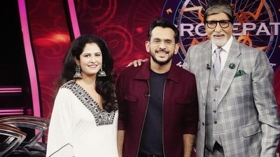KBC 14: Amitabh Bachchan reacted when Shark Tank India's Aman Gupta spoke about what his wife did. KBC 14: Amitabh Bachchan reacted when Shark Tank India's Aman Gupta spoke about what his wife did.