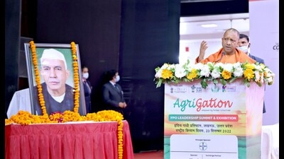 U.P. chief minister Yogi Adityanath addressing ‘Kisan Samman Diwas-2022’ in Lucknow on Friday. (HT photo) U.P. chief minister Yogi Adityanath addressing ‘Kisan Samman Diwas-2022’ in Lucknow on Friday. (HT photo)