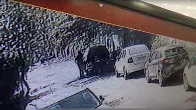The man stops Sultana's scooter and stabs her to death on the road, the video showed. The man stops Sultana's scooter and stabs her to death on the road, the video showed.