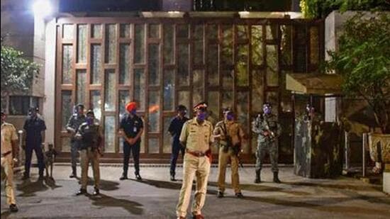 Police recovered 20 loose Gelatin sticks from the vehicle outside industrialist Mukesh Ambai’s residence Antilla (PTI Photo)