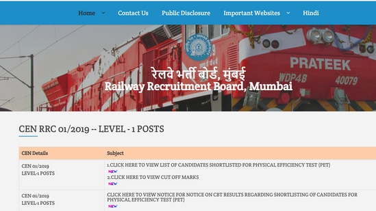 RRB Group D Mumbai result released at www.rrbmumbai.gov.in RRB Group D Mumbai result released at www.rrbmumbai.gov.in