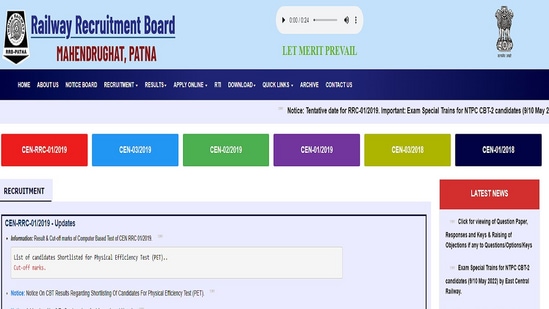 RRB Group D Result 2022 Live: RRB Patna, Ahmedabad results out, direct links