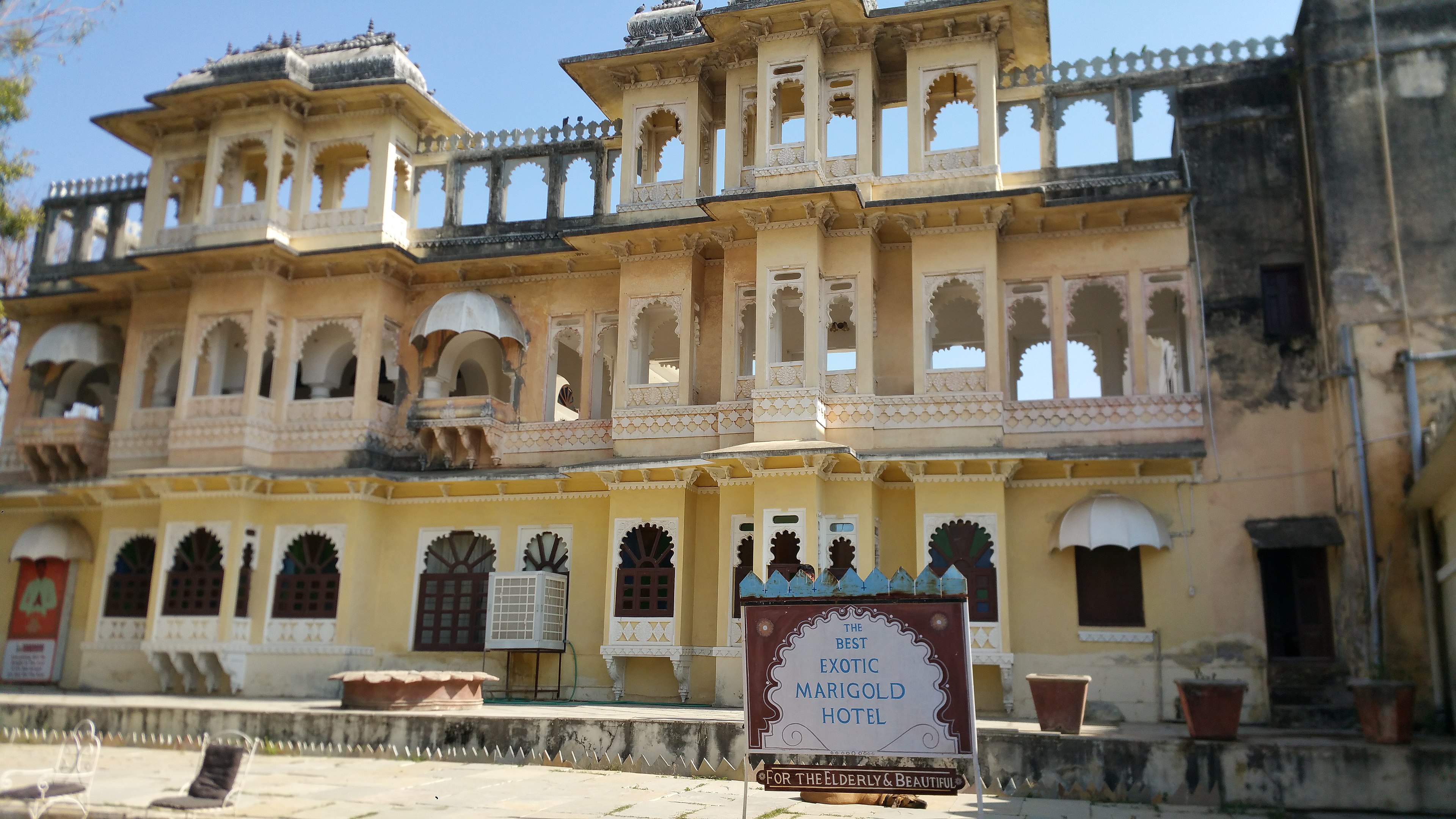 he hotel scenes were shot at different luxury guest houses in Rajasthan.