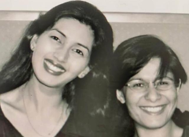 With her childhood friend, Bhawna Sirohi, now a cancer specialist