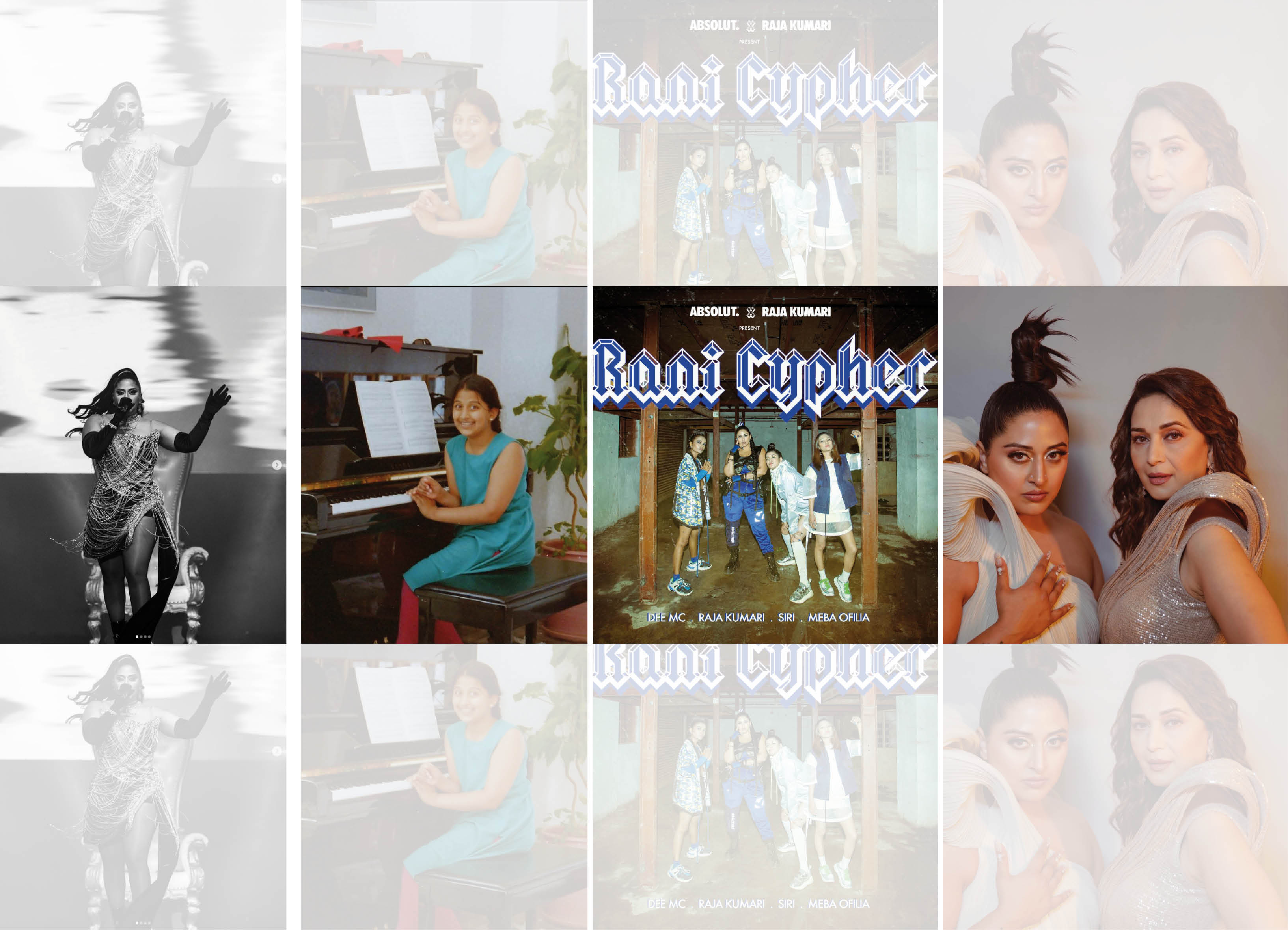(Left to right) Raja Kumari performing in Mumbai; A throwback picture of Raja Kumari when she was younger—she believes her young self would have been a fan of her music and journey; The promo for the song Rani Cypher, which talks about how women have to hustle harder; Madhuri Dixit appeared in the second half of the 2022 Raja Kumari song, Made In India (Left to right) Raja Kumari performing in Mumbai; A throwback picture of Raja Kumari when she was younger—she believes her young self would have been a fan of her music and journey; The promo for the song Rani Cypher, which talks about how women have to hustle harder; Madhuri Dixit appeared in the second half of the 2022 Raja Kumari song, Made In India