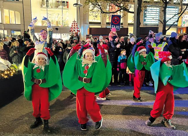 The Christmas parade in the city centre The Christmas parade in the city centre