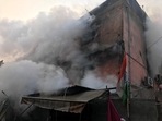 Information about the fire was received at around 5.50 am on Saturday morning. (HT Photo)